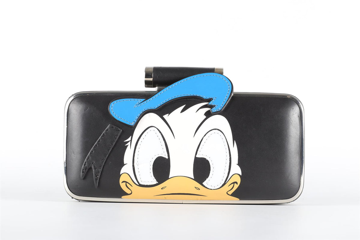 PINKO BLACK LEATHER CLUTCH