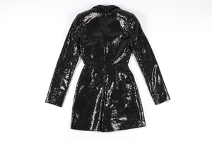 ELIE SAAB BLACK SEQUIN PLAYSUIT FR 34 UK 6