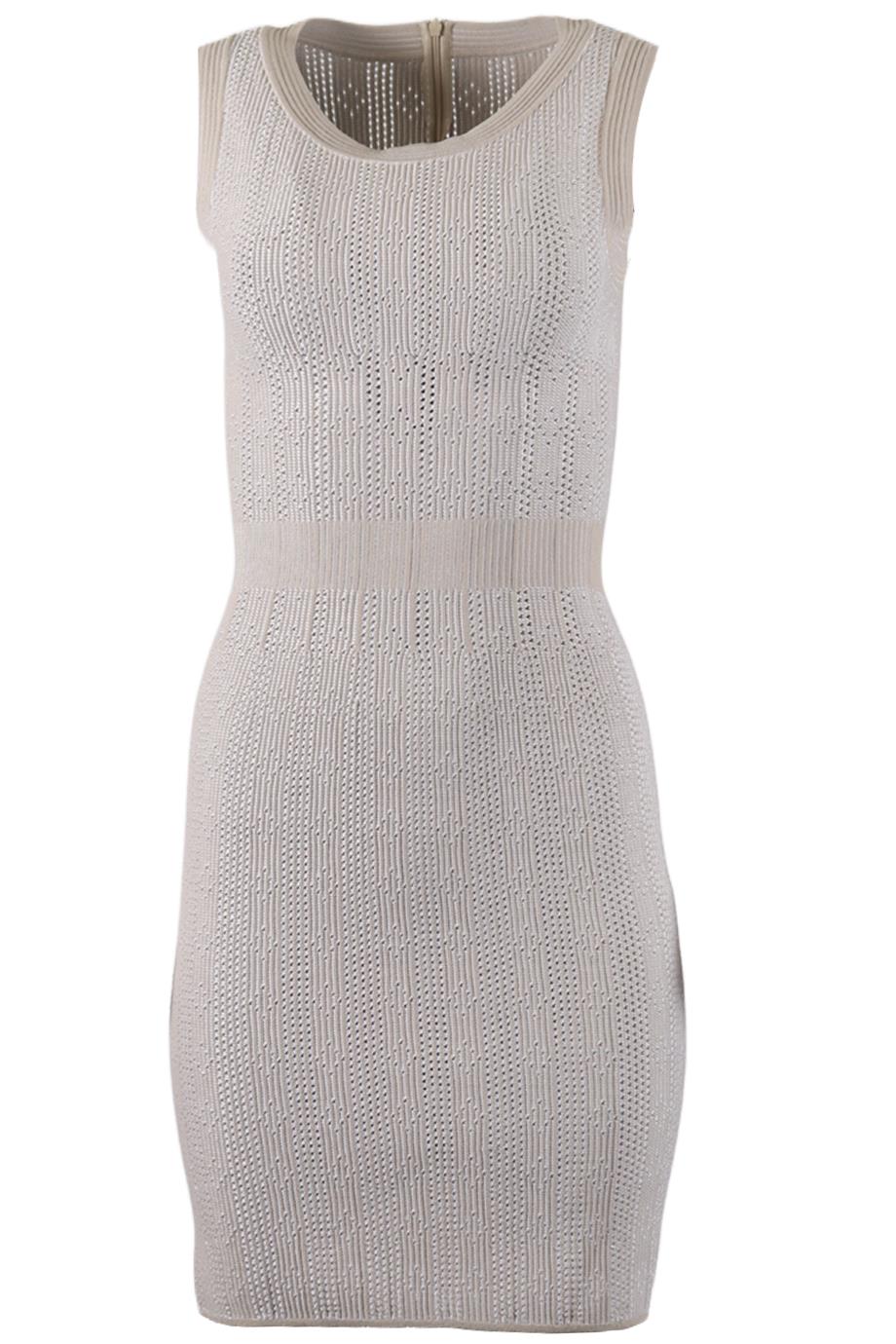 AZZEDINE ALAÏA JACQUARD KNIT MINI DRESS FR 40 UK 12
