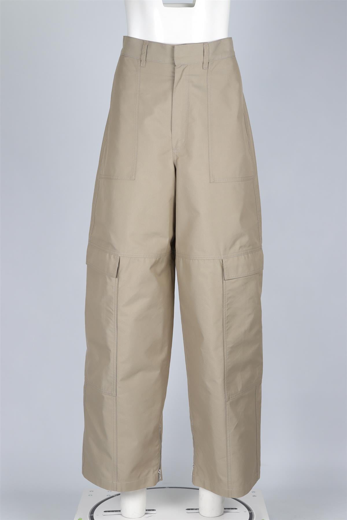 LOEWE GREEN COTTON CARGO PANTS FR 40 UK 12
