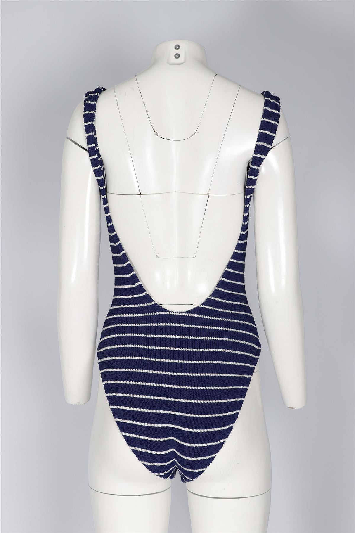 HUNZA G NAVY SWIMSUIT ONE SIZE