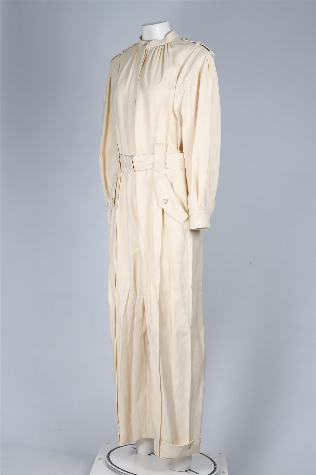 ALBERTA FERRETTI CREAM LINEN JUMPSUIT IT 44 UK 12