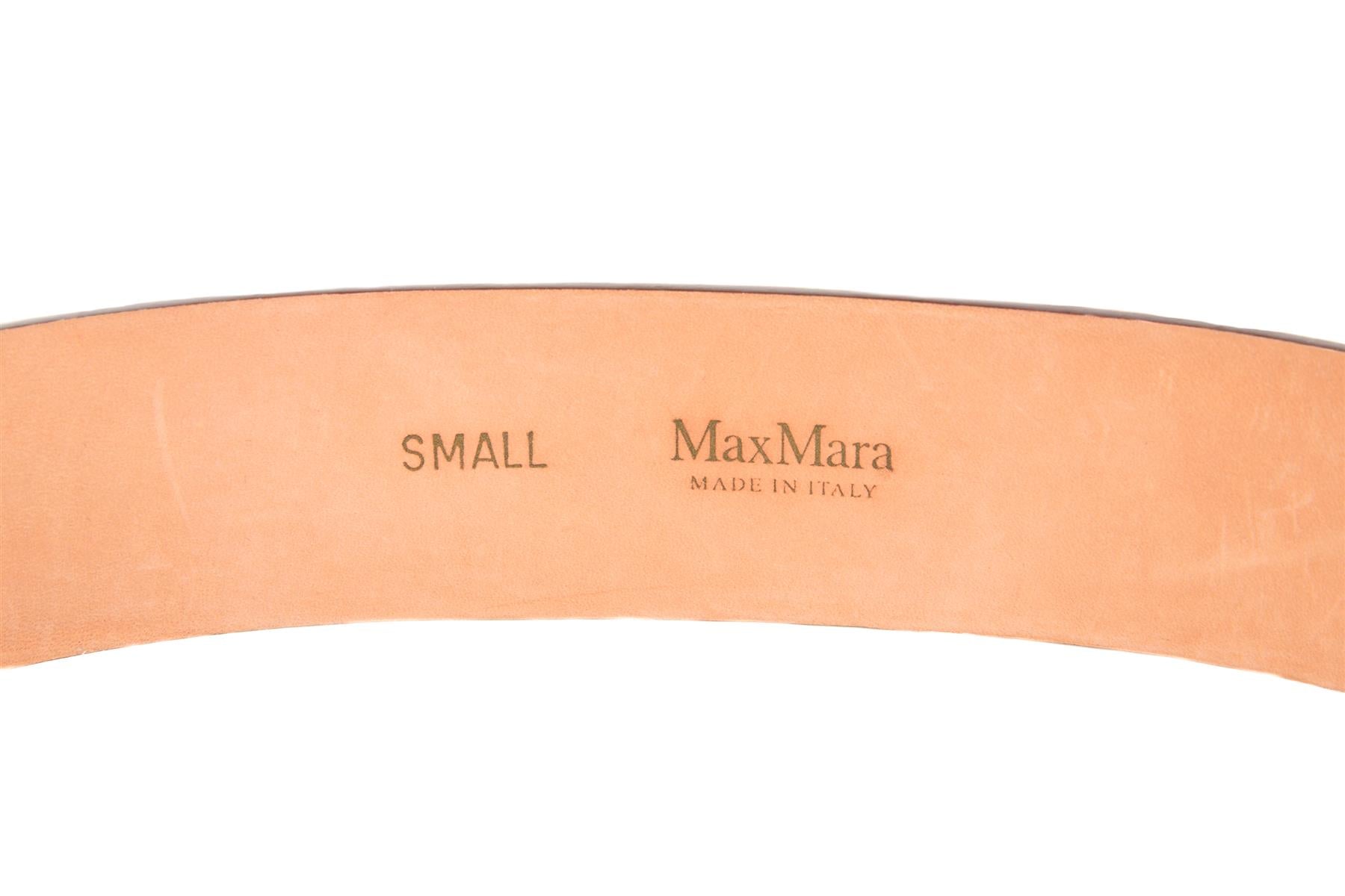 MAX MARA BROWN LEATHER WAIST BELT SMALL