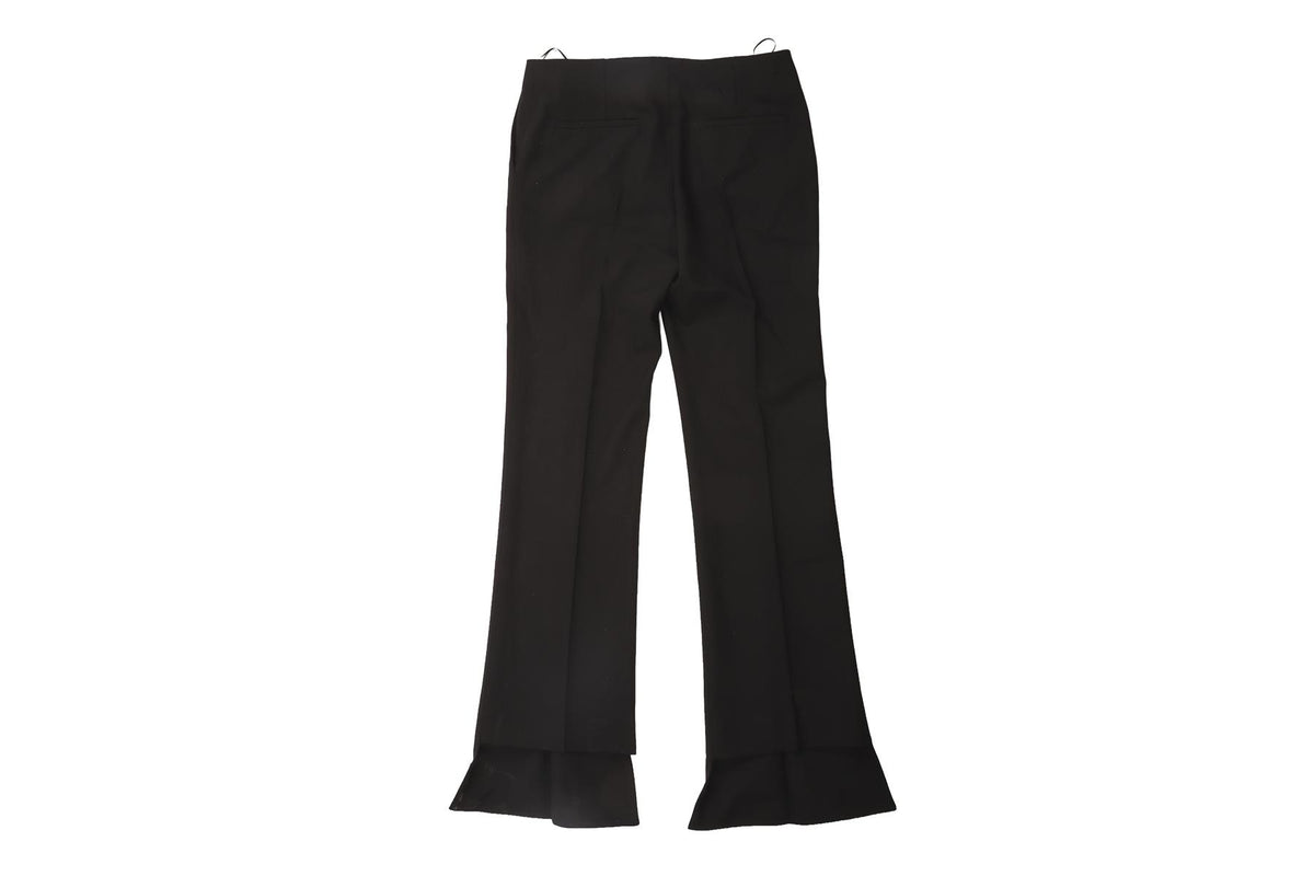 CHLOÉ BLACK WOOL STRAIGHT LEG PANTS FR 36 UK 8