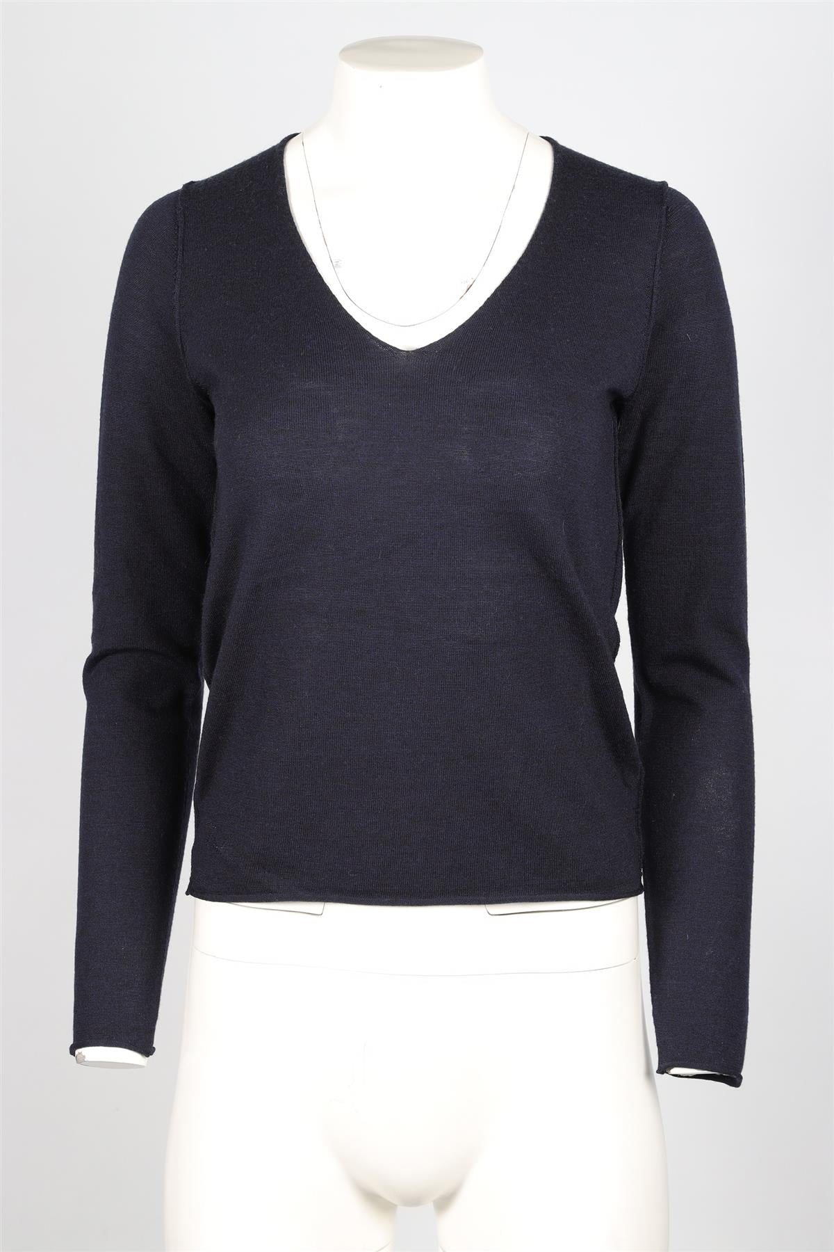 ZADIG & VOLTAIRE NAVY WOOL SWEATER XSMALL