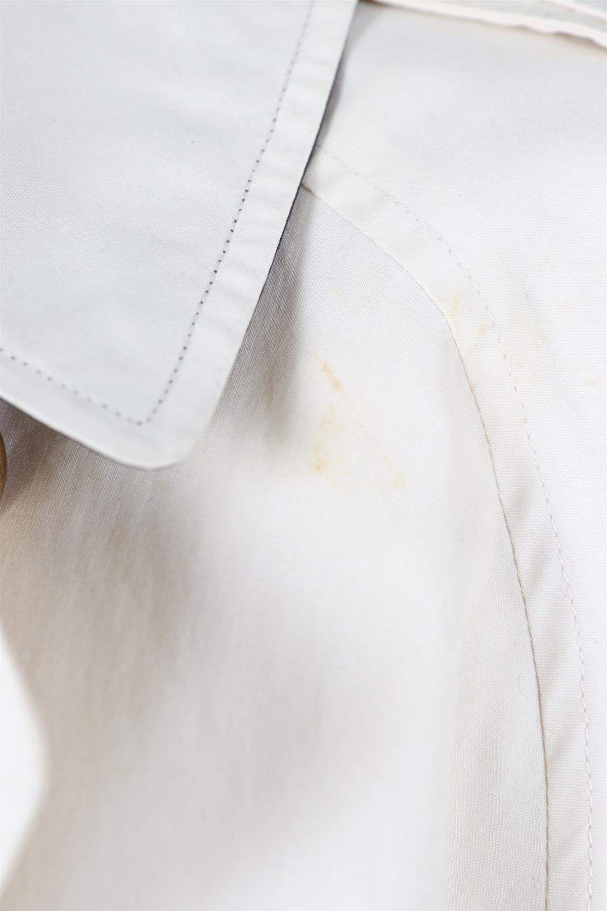 BURBERRY PROPORSUM CREAM VINTAGE COTTON TRENCH COAT IT 42 UK 10