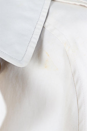 BURBERRY PROPORSUM CREAM VINTAGE COTTON TRENCH COAT IT 42 UK 10