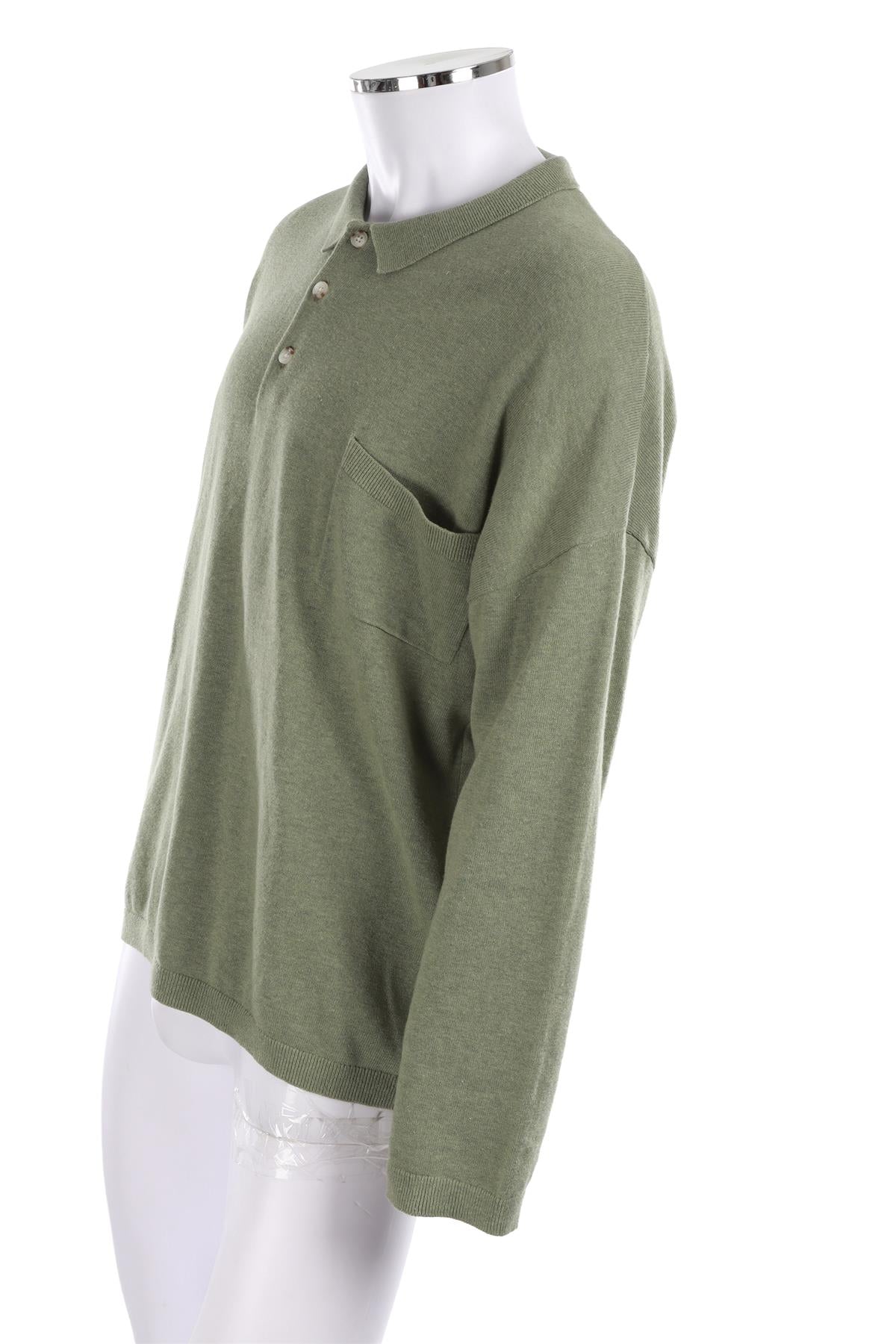 COMMAS GREEN WOOL TOP XLARGE