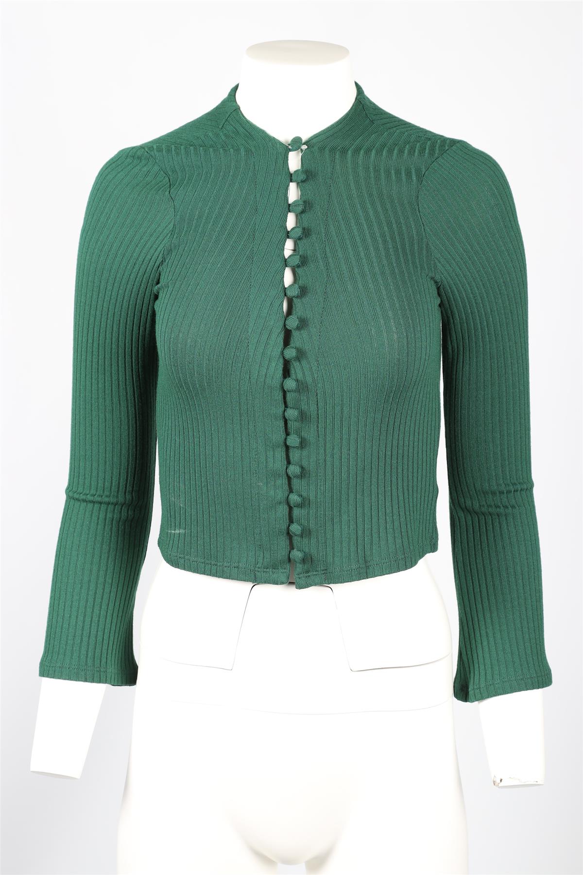 REFORMATION GREEN TENCEL BLEND TOP MEDIUM