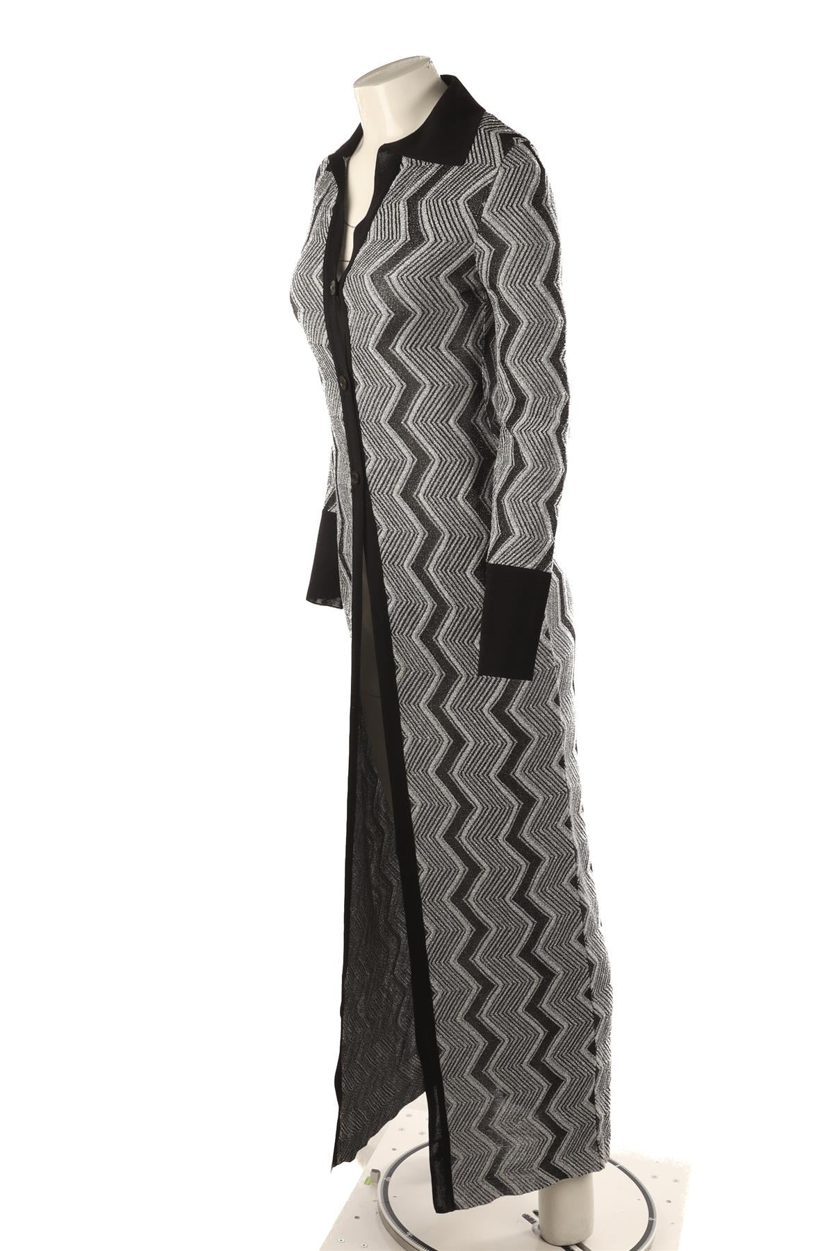 MISSONI SILVER CROCHET CARDIGAN IT 40 UK 8