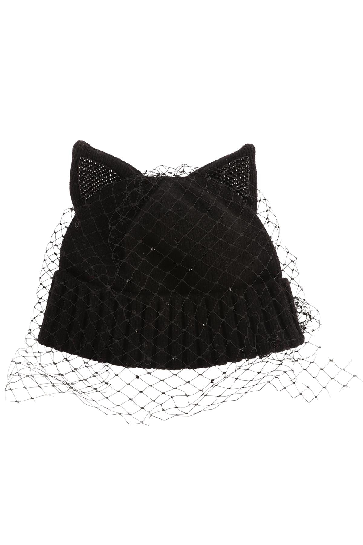 CA4LA BLACK WOOL BEANIE