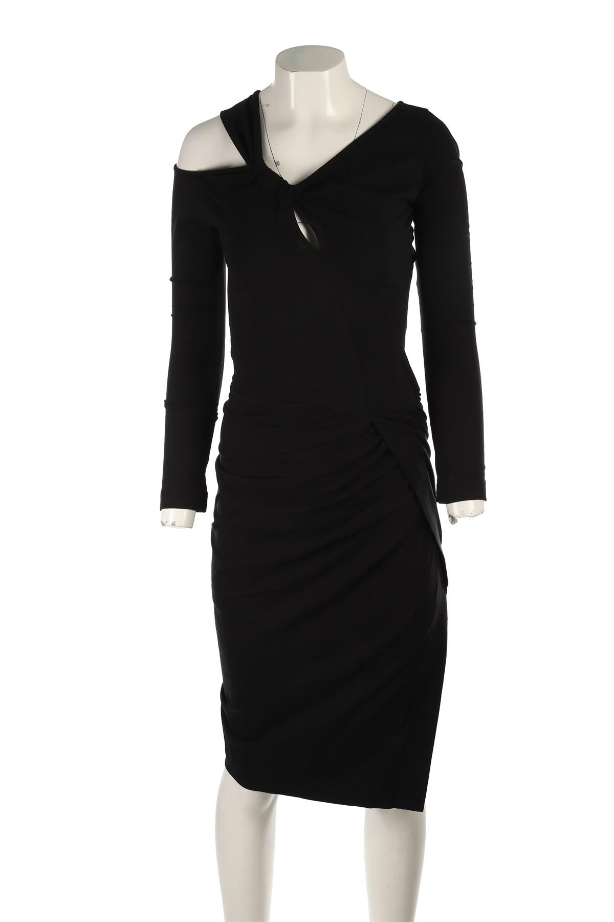EUDON CHOI BLACK COTTON MAXI DRESS UK 6
