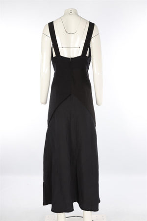 CHLOÉ BLACK LINEN MAXI DRESS FR 40 UK 8