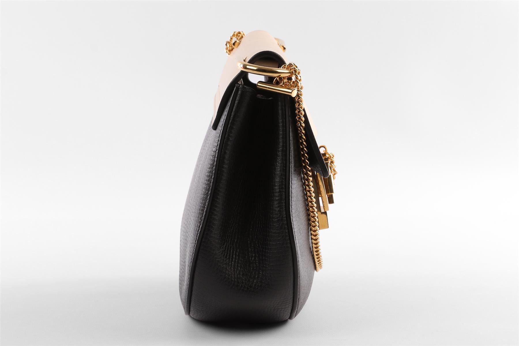 CHLOÉ BLACK DREW MEDIUM LEATHER SHOULDER BAG