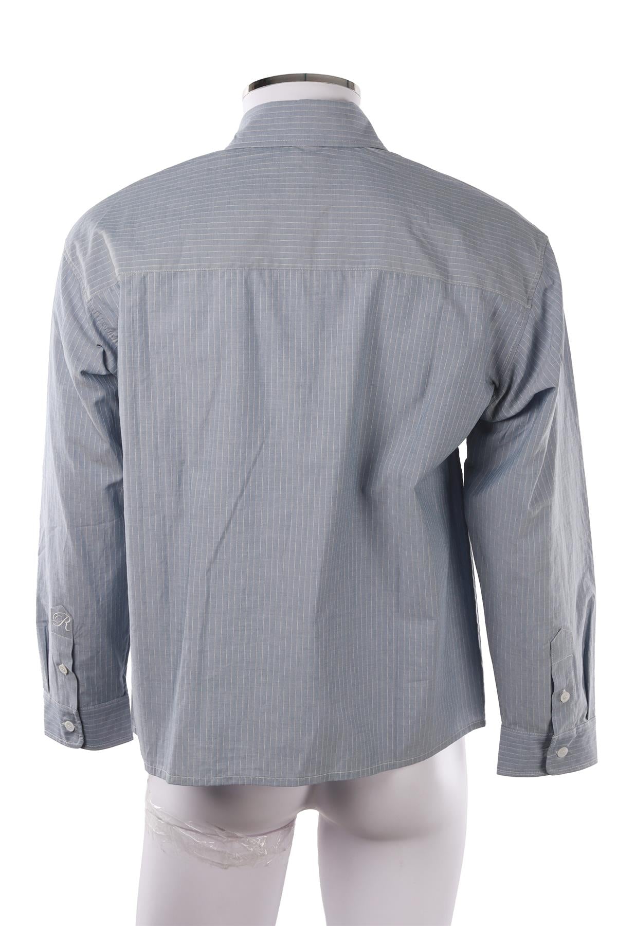 BLUE MEN'S COTTON SHIRT