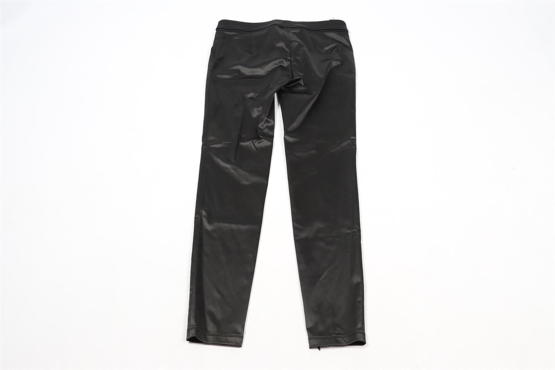 DOLCE & GABBANA BLACK SATIN PANTS IT 42 UK 10