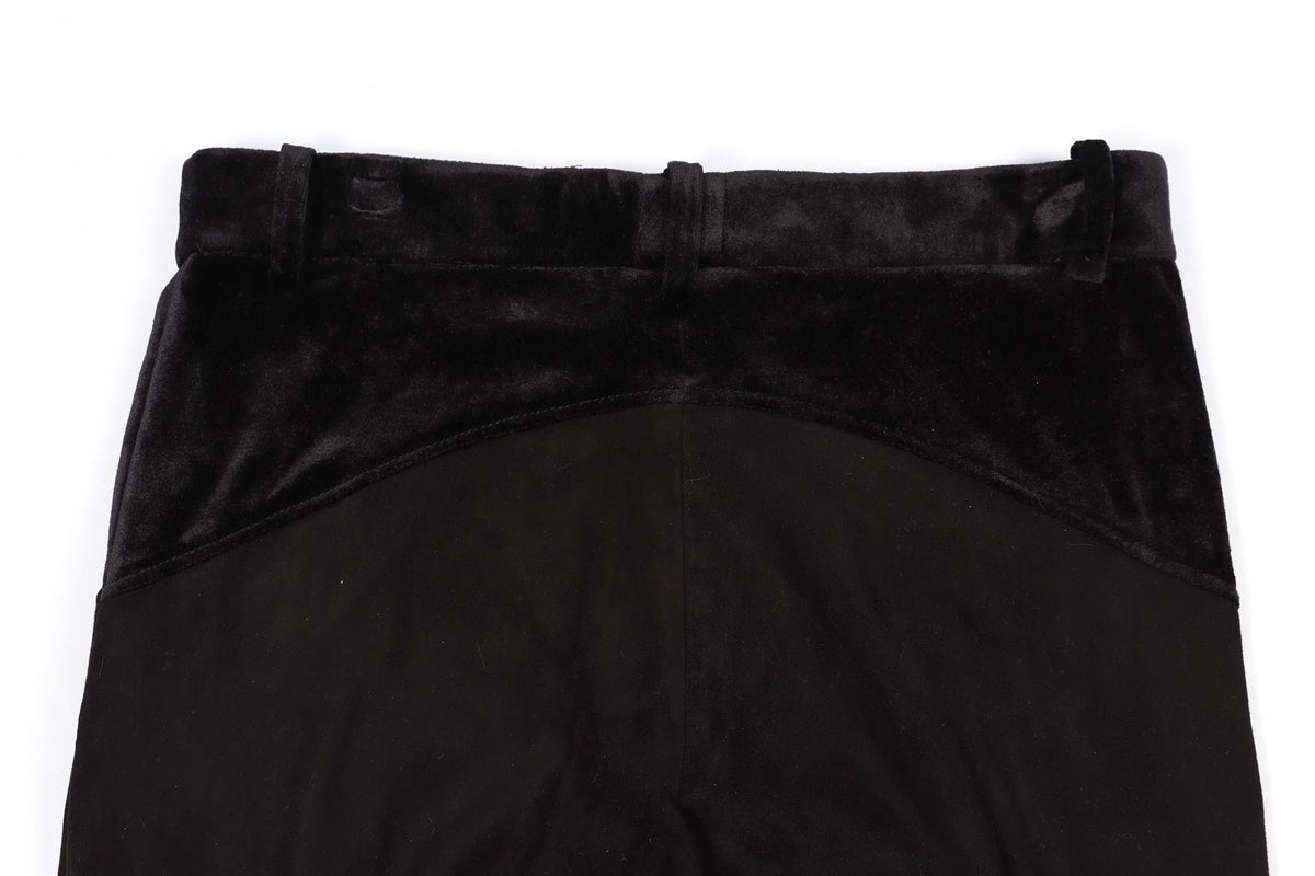 CHANEL 2022 SUEDE AND VELVET SKINNY PANTS IT 38 UK 6