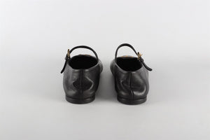 PRADA BLACK LEATHER BALLET FLATS EU 36