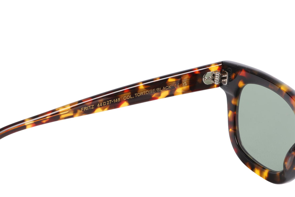 MOSCOT BROWN SQUARE FRAME ACETATE SUNGLASSES