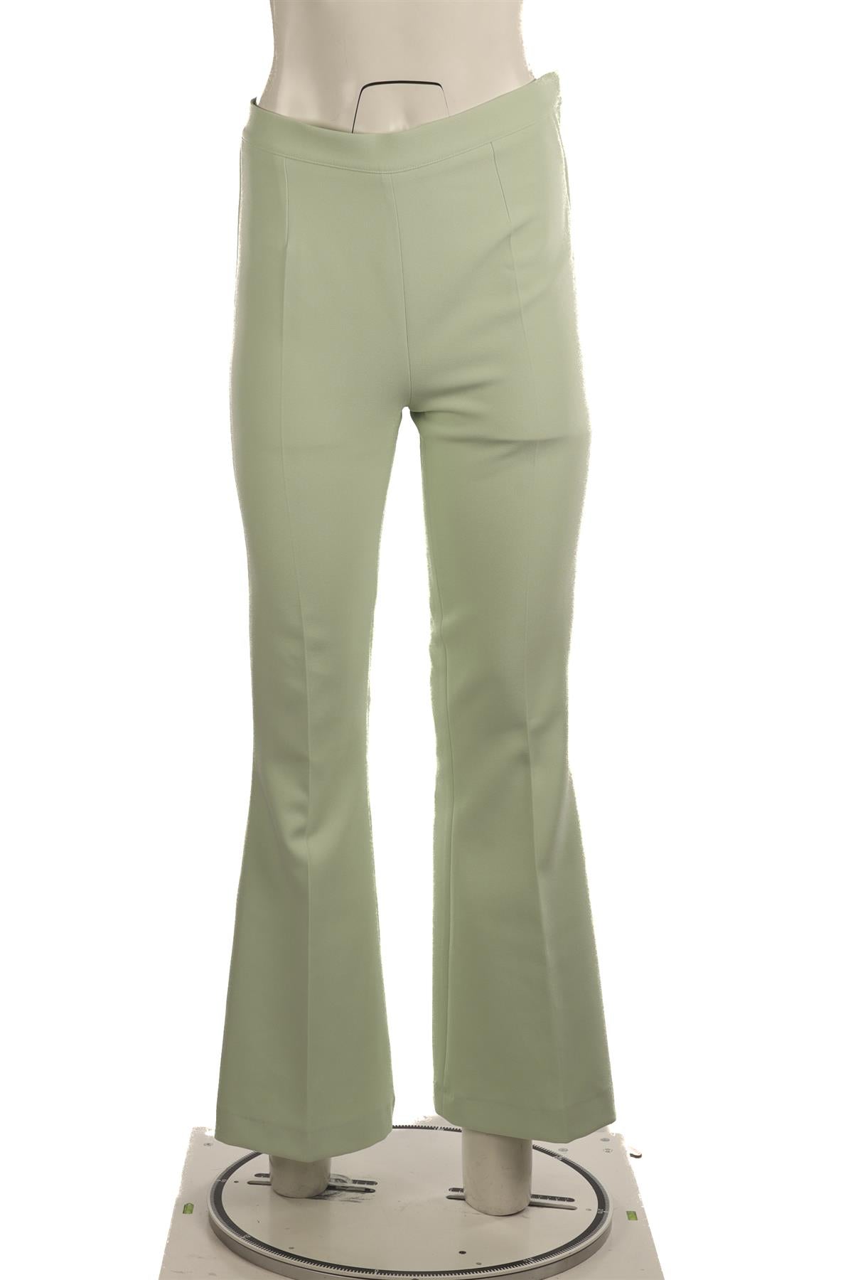 SAFIYAA GREEN CREPE FLARED PANTS FR 38 UK 10