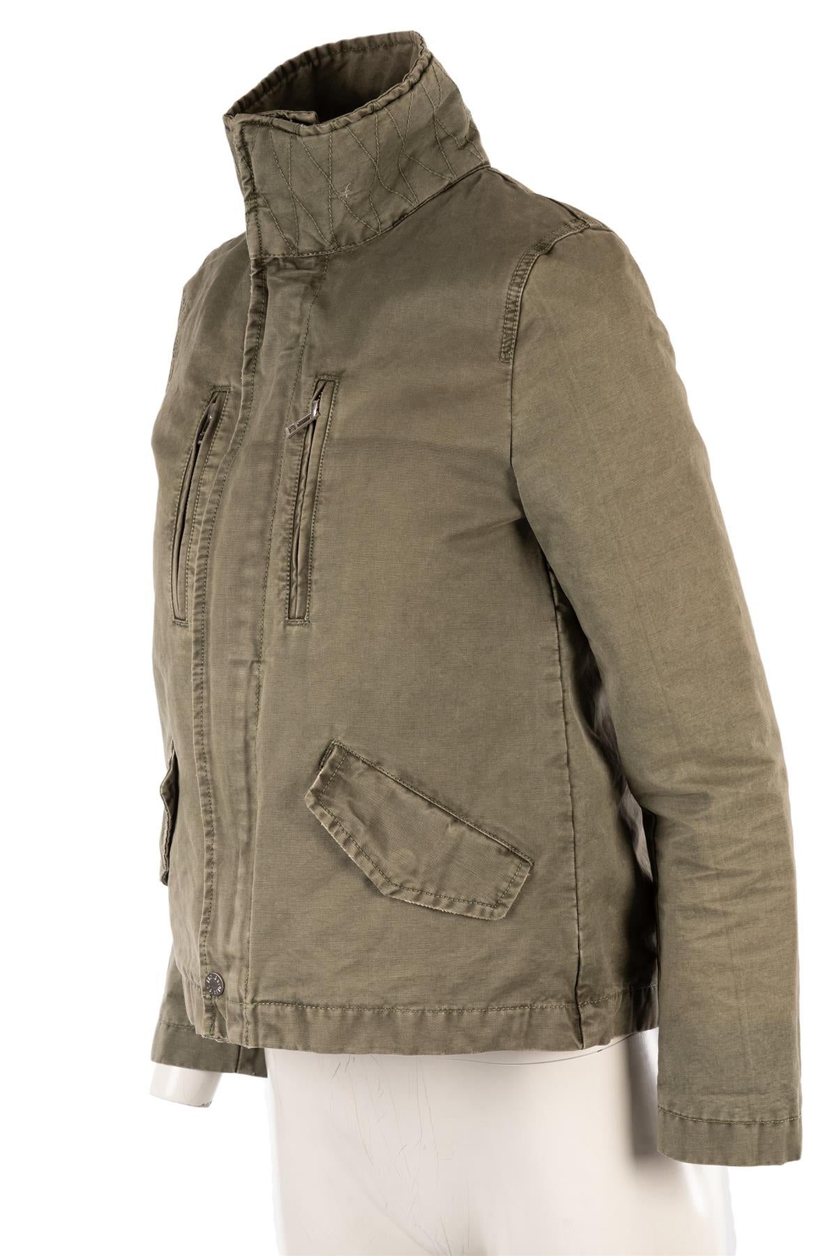 ZADIG & VOLTAIRE GREEN COTTON JACKET SMALL