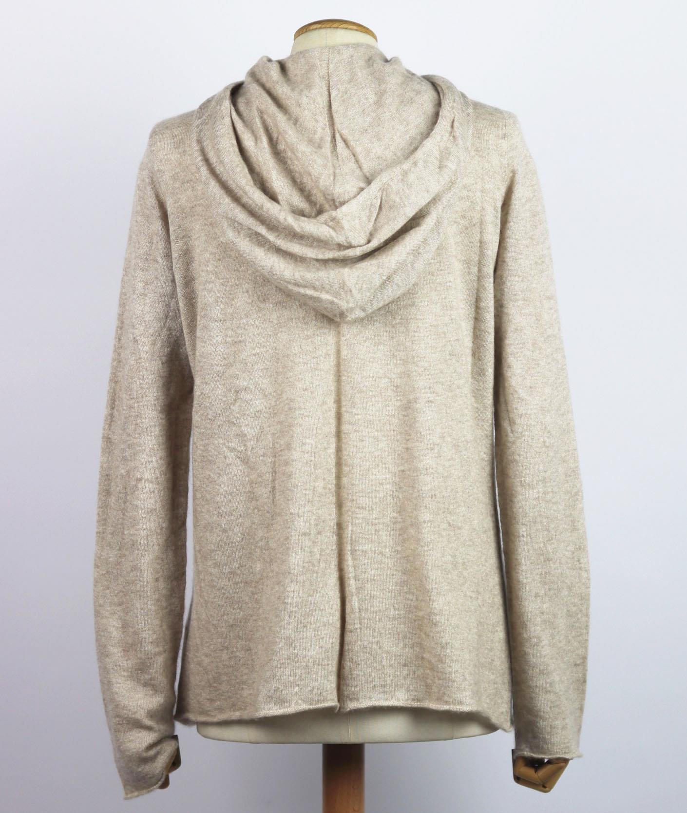 THE ROW DINA CASHMERE AND SILK BLEND HOODED SWEATER XSMALL