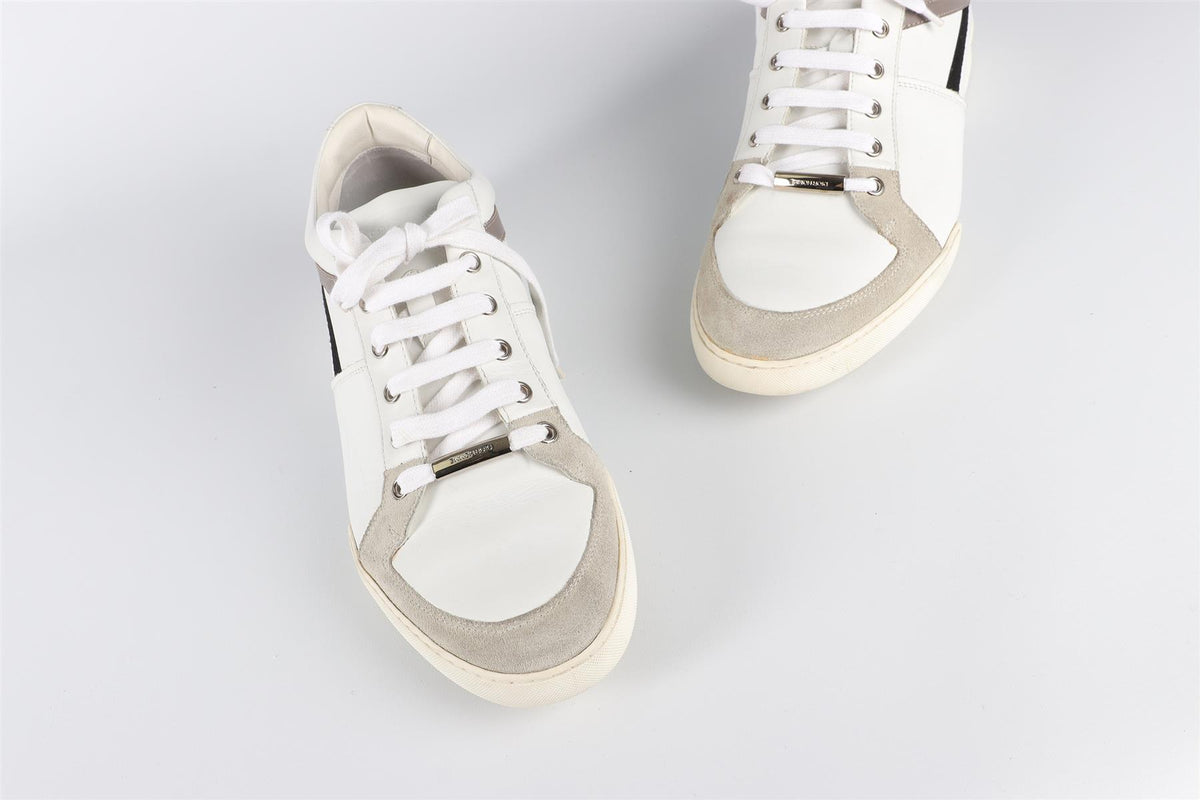 CHRISTIAN DIOR WHITE MEN'S B18 LEATHER SNEAKERS EU 41 UK 7 US 8
