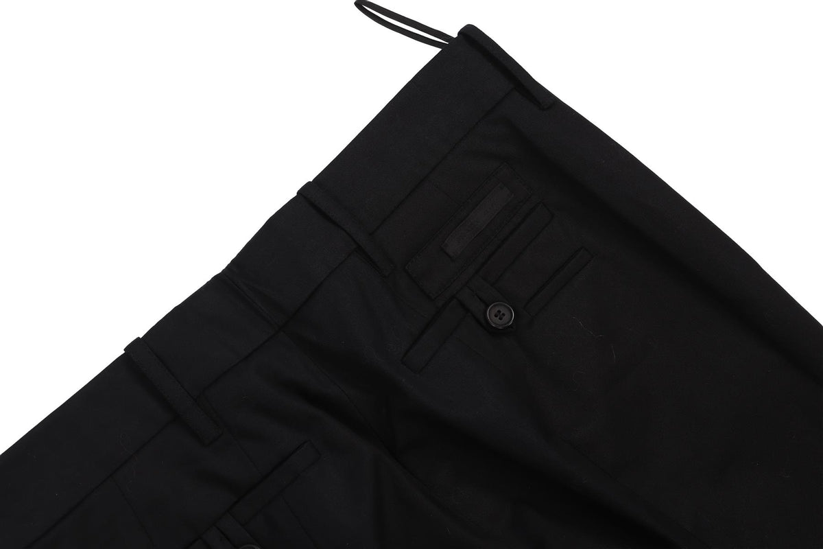 PRADA BLACK COTTON WIDE LEG PANTS IT 38 UK 6