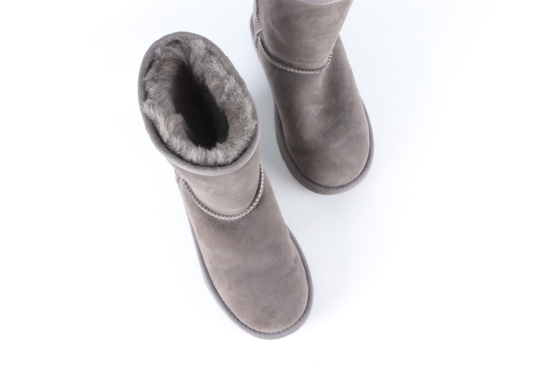 UGG AUSTRALIA GREY KIDS GIRLS SUEDE BOOTS EU 35 UK 2 US 3