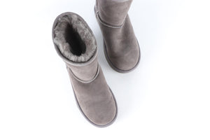 UGG AUSTRALIA GREY KIDS GIRLS SUEDE BOOTS EU 35 UK 2 US 3