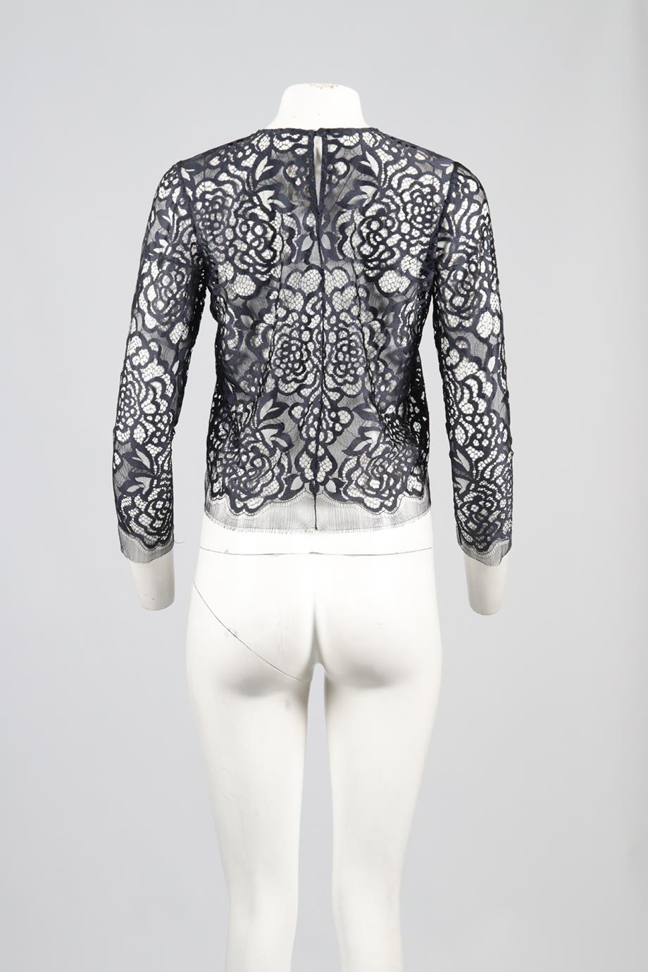 MICHELLE MASON LACE TOP US 2 UK 6