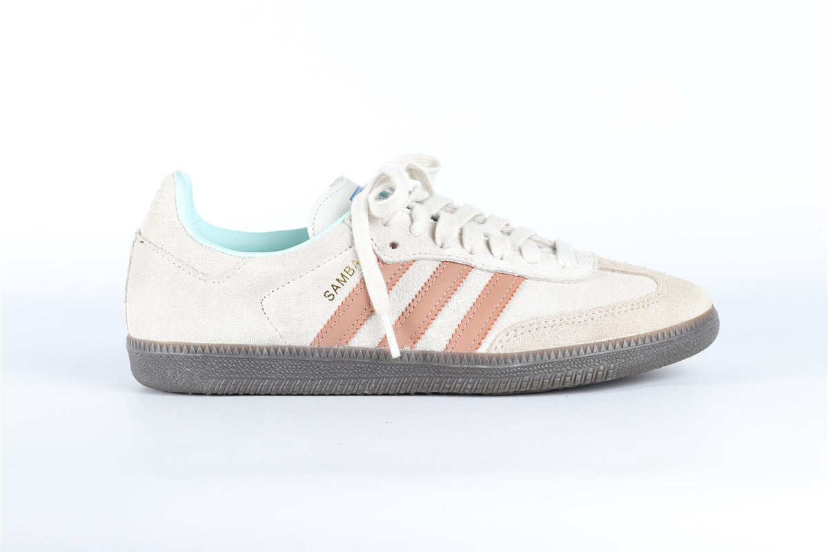 ADIDAS ORIGINALS SAMBA CRYSTAL WHITE/CLAY STRATA/GUM SUEDE SNEAKERS EU 39  ⅓ UK 6 US 6.5