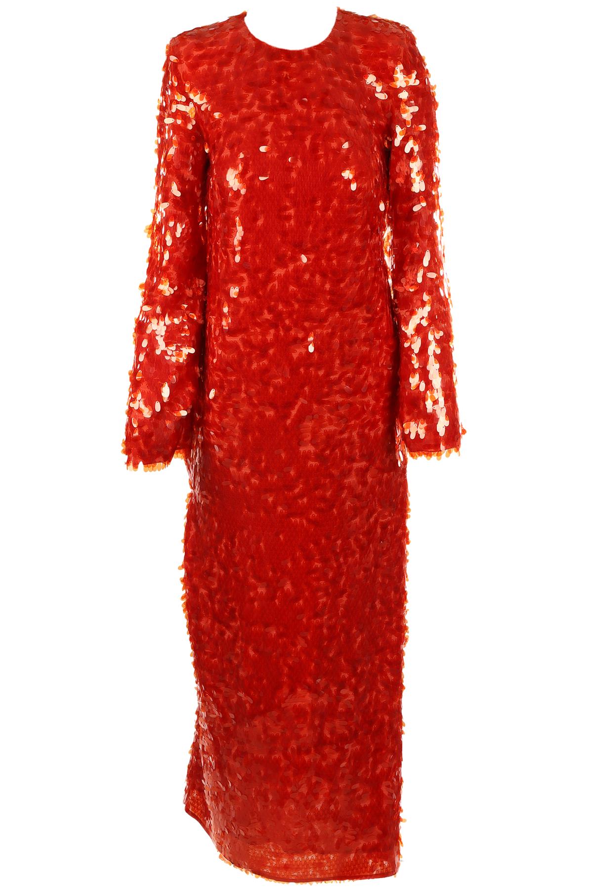 ALÉMAIS ORANGE SEQUIN MAXI DRESS AU 6 UK 6