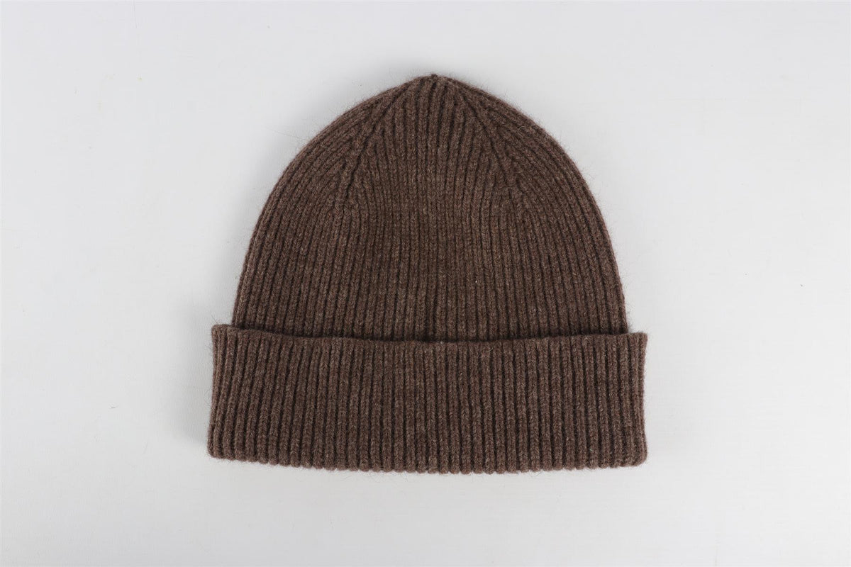 SPORTY & RICH BROWN WOOL BEANIE