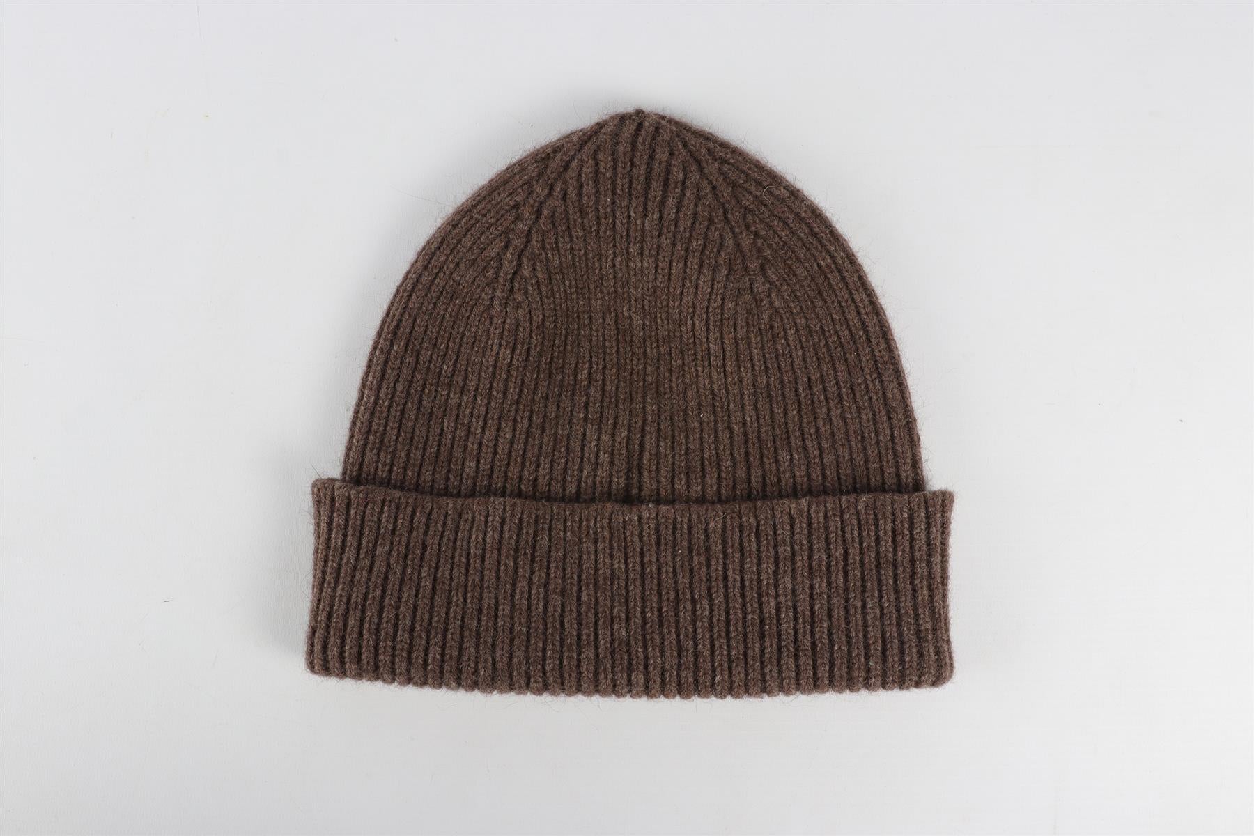 SPORTY & RICH BROWN WOOL BEANIE