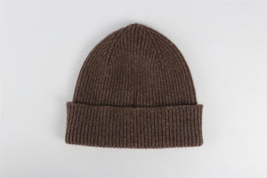 SPORTY & RICH BROWN WOOL BEANIE
