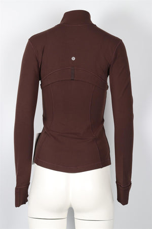 LULULEMON BROWN JERSEY JACKET US 4 UK 8