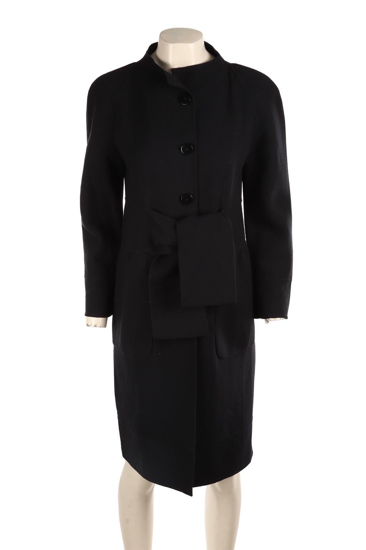 VALENTINO NAVY VINTAGE WOOL COAT UK 10