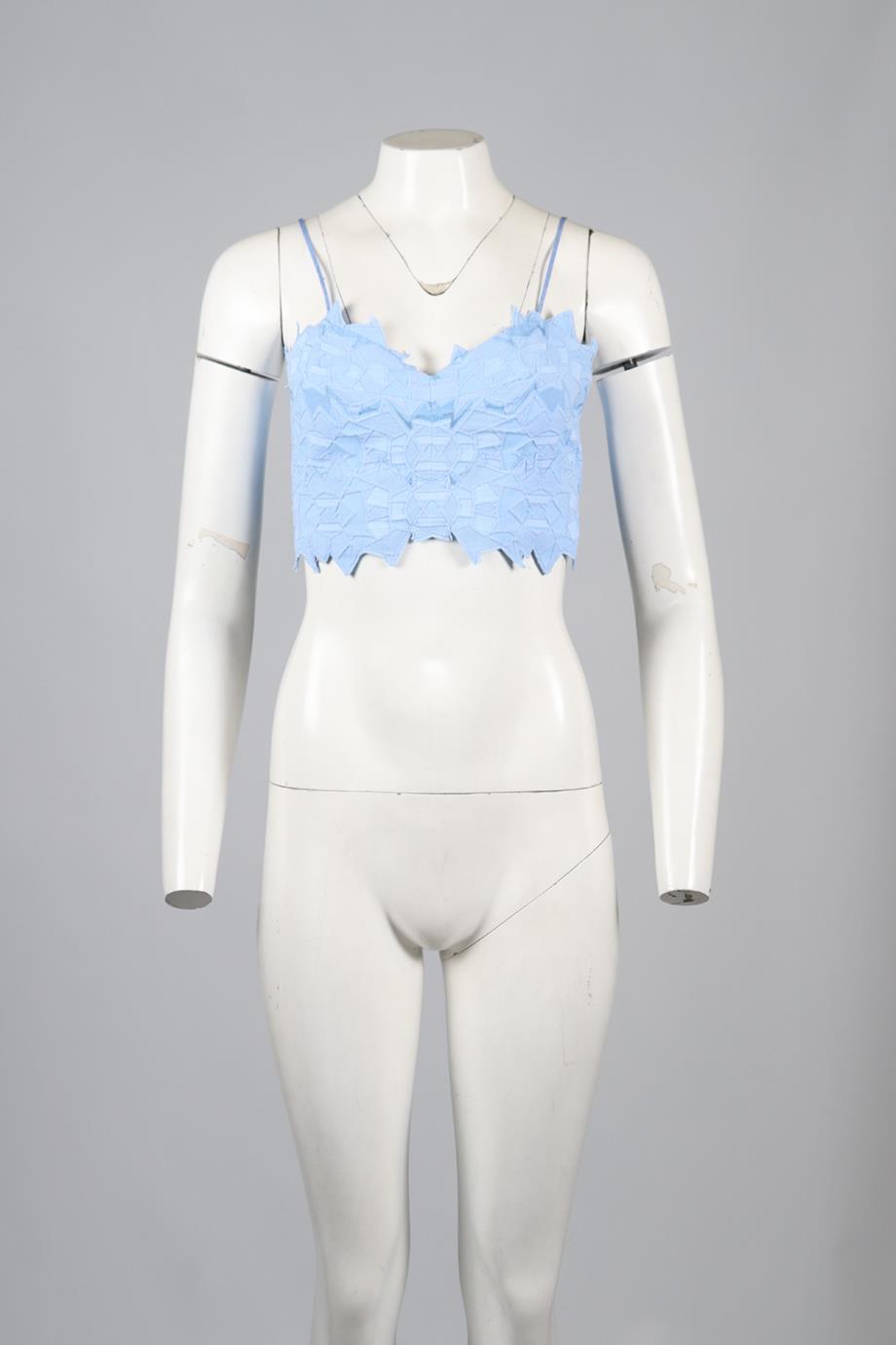 JONATHAN SIMKHAI CROPPED COTTON BLEND TOP US 4 UK 8