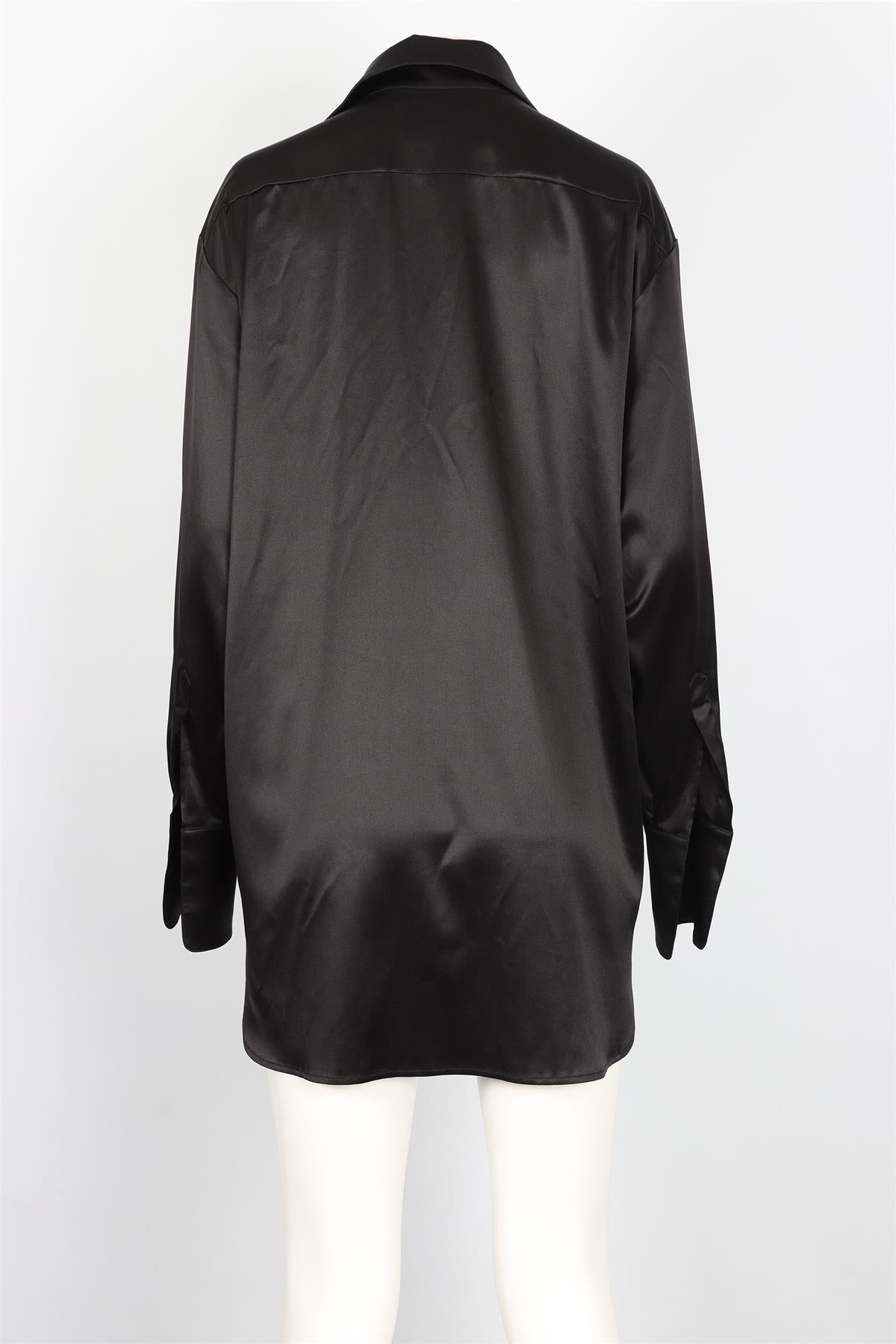 LUDOVIC DE SAINT SERNIN BLACK SILK SHIRT XSMALL