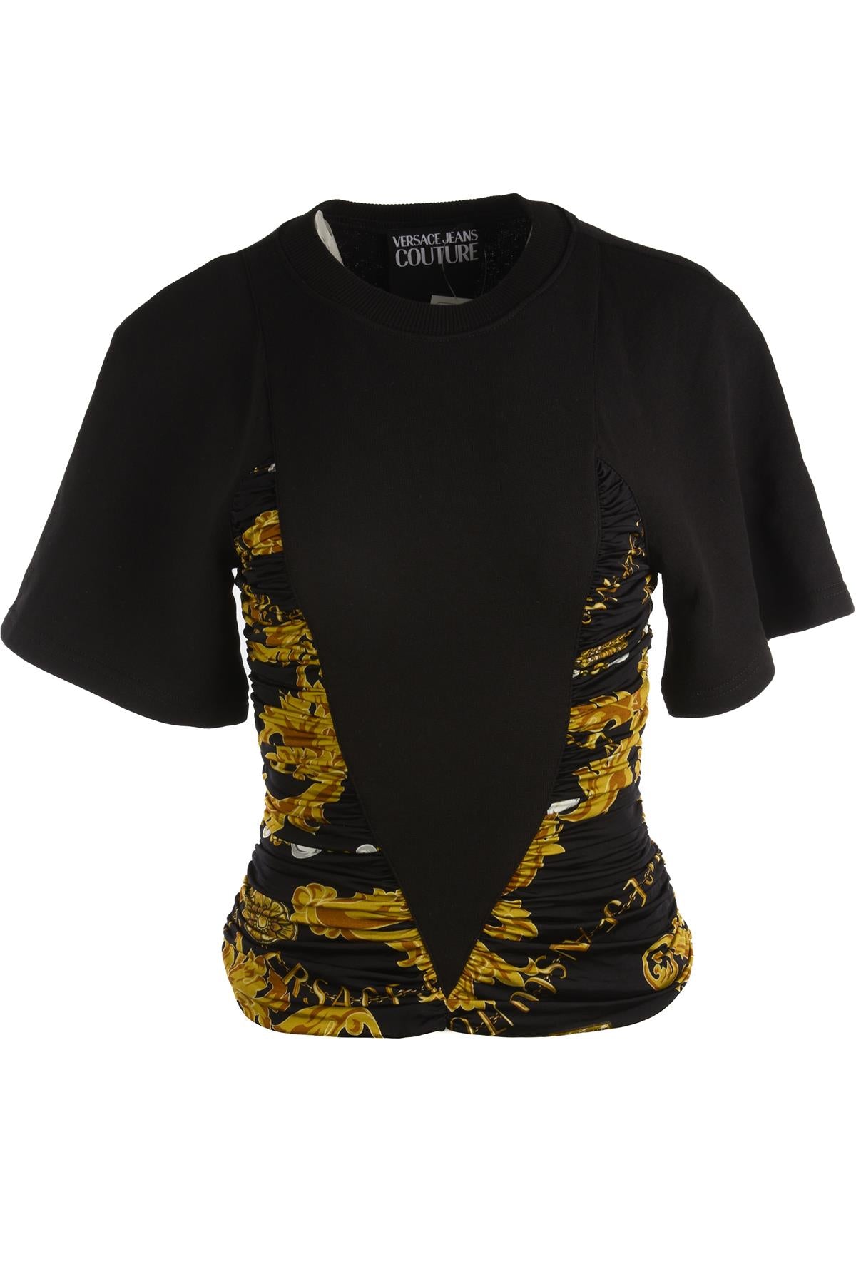 VERSACE JEANS COUTURE BLACK COTTON TOP MEDIUM