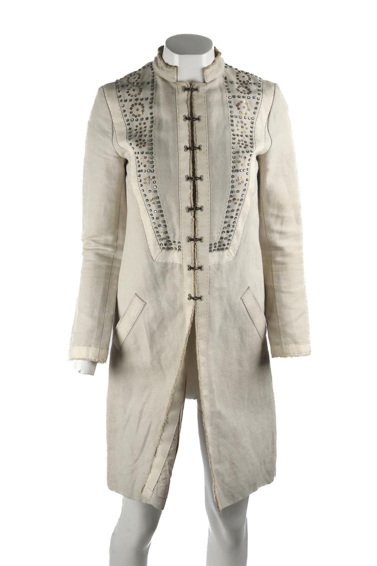 CHLOÉ BEIGE 2005 COTTON COAT FR 34 UK 6