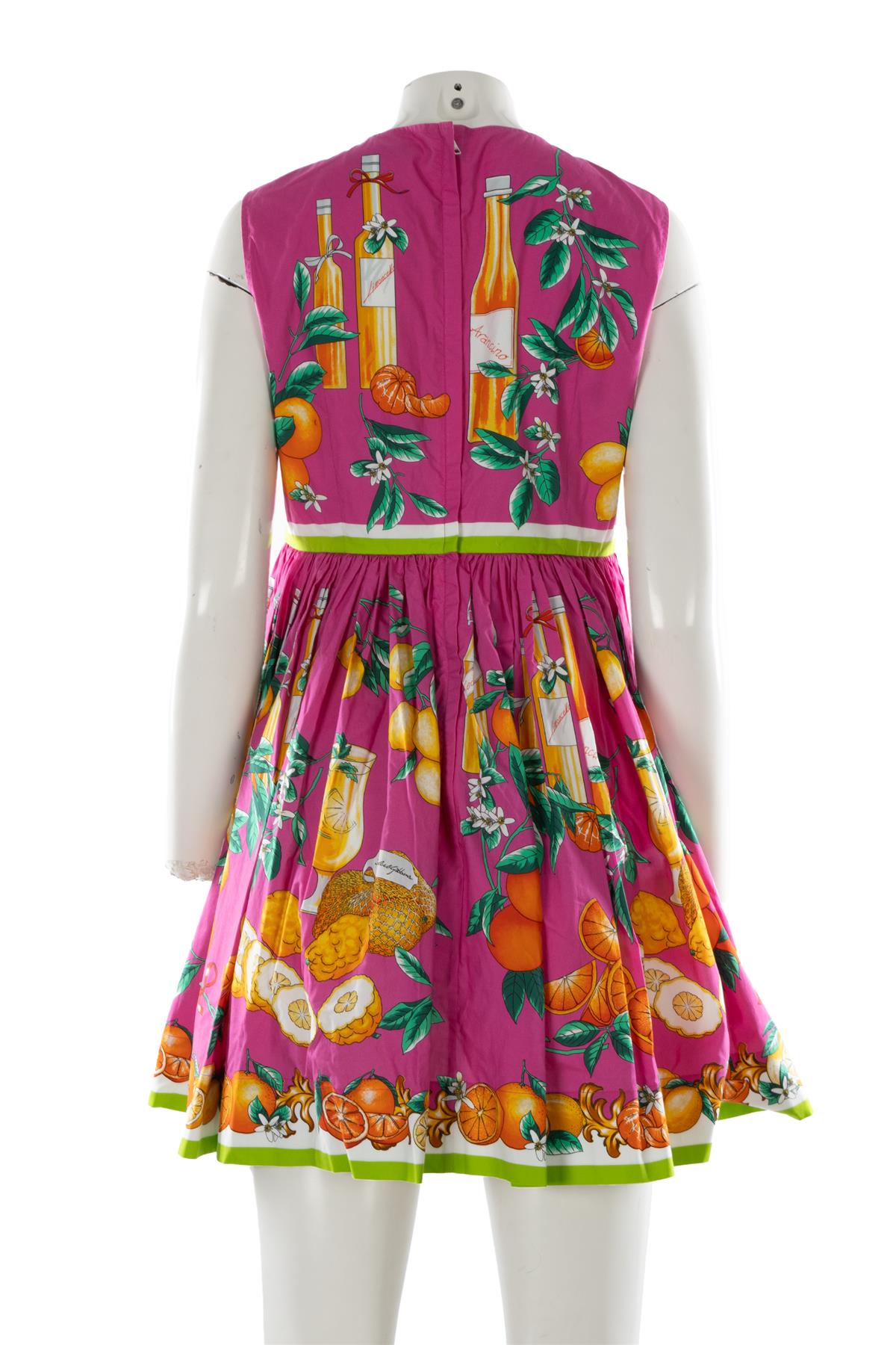 DOLCE & GABBANA PINK COTTON DRESS IT 44