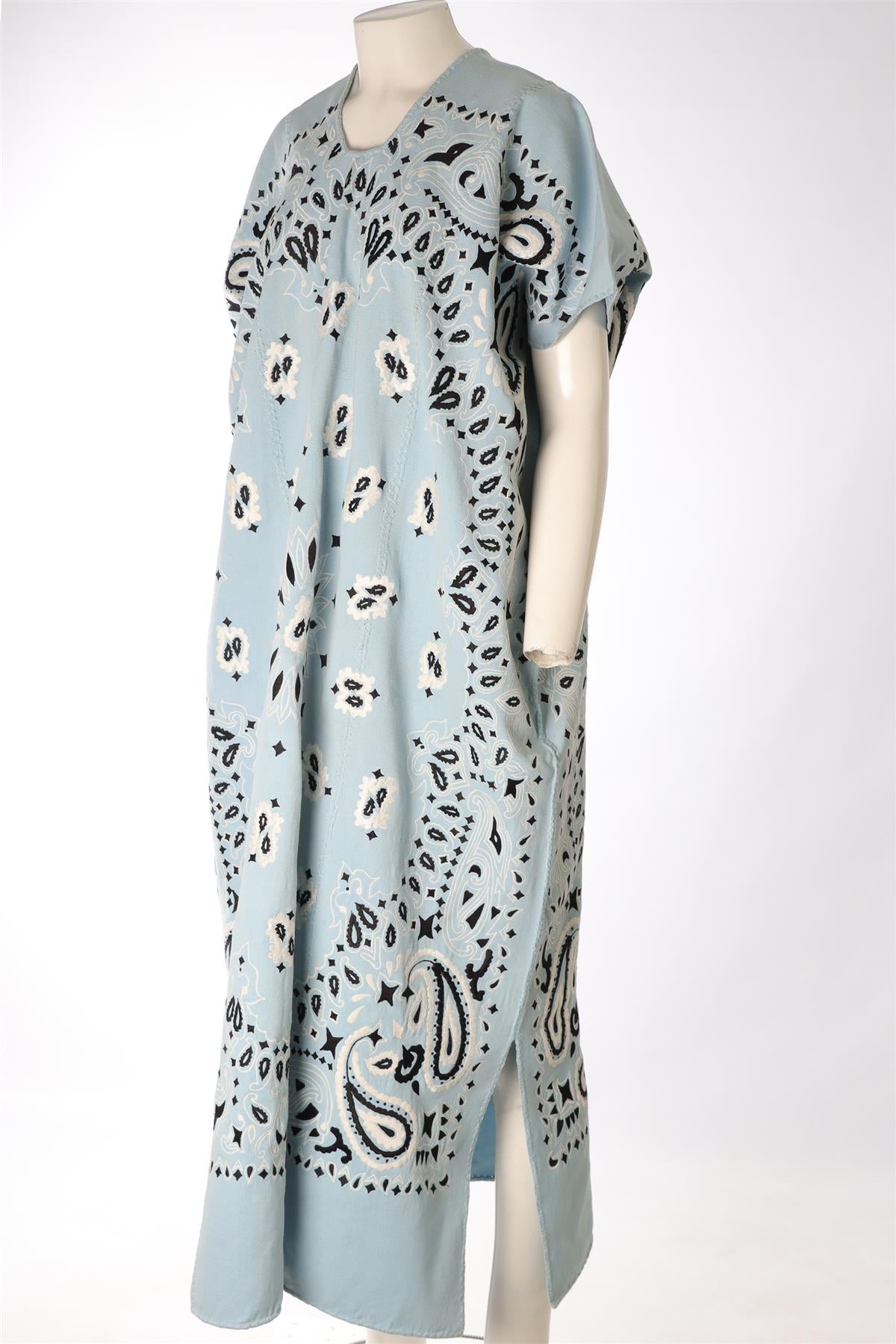 PIPPA HOLT BLUE WOVEN KAFTAN ONE SIZE