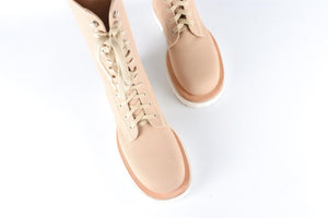 MAGDA BUTRYM BEIGE CANVAS BOOTS EU 38 UK 5 US 8