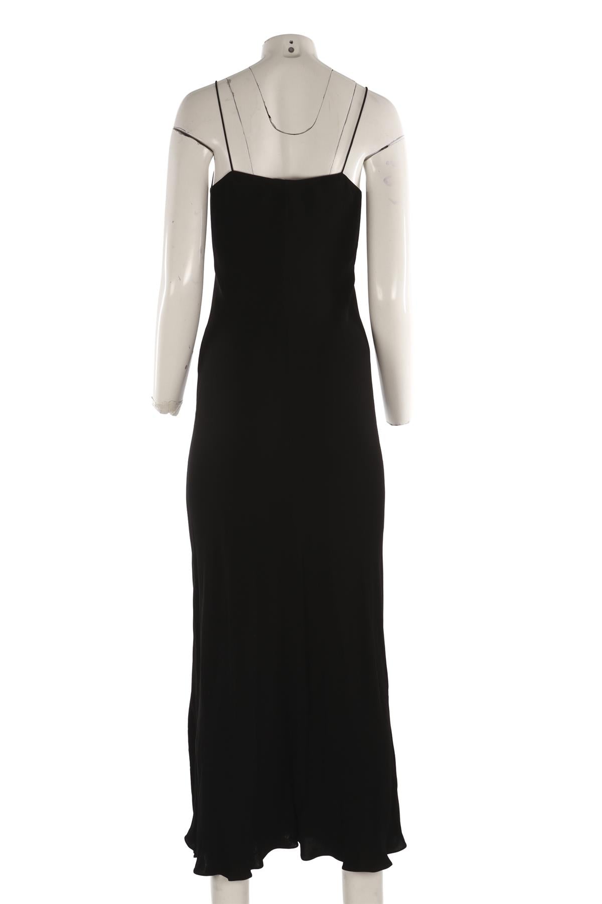 THE ROW BLACK CREPE MAXI DRESS US 2 UK 6