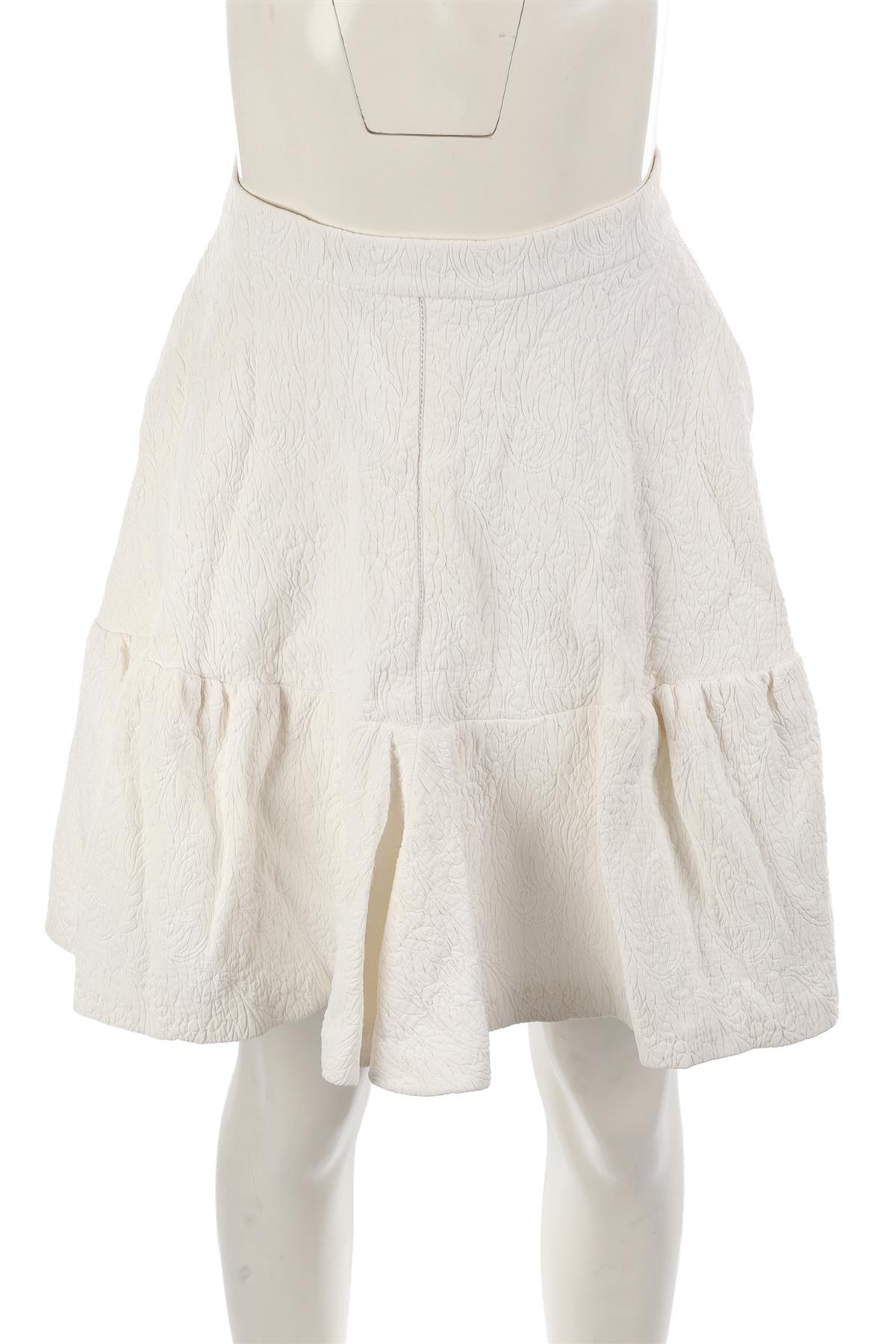 CHLOÉ WHITE KNIT MINI SKIRT FR 34 UK 6