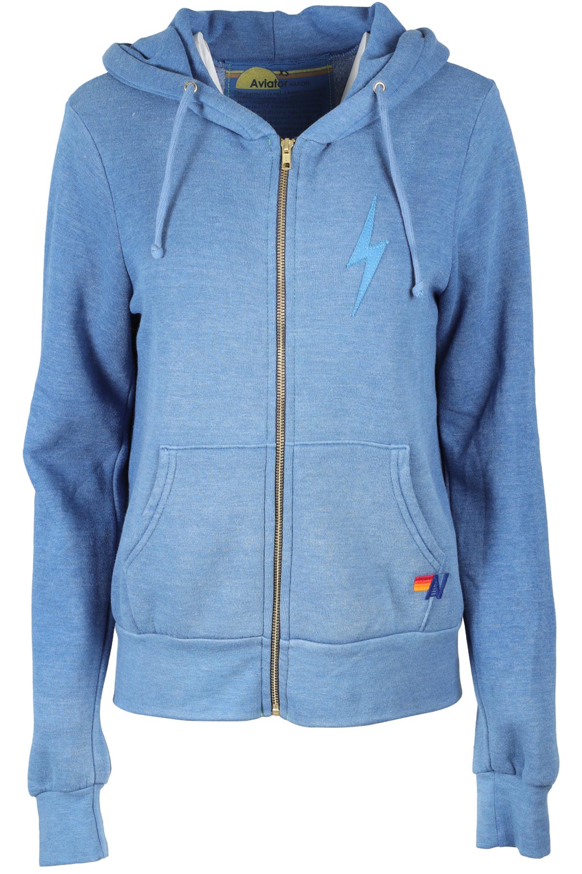 AVIATOR NATION NAVY COTTON HOODIE XSMALL