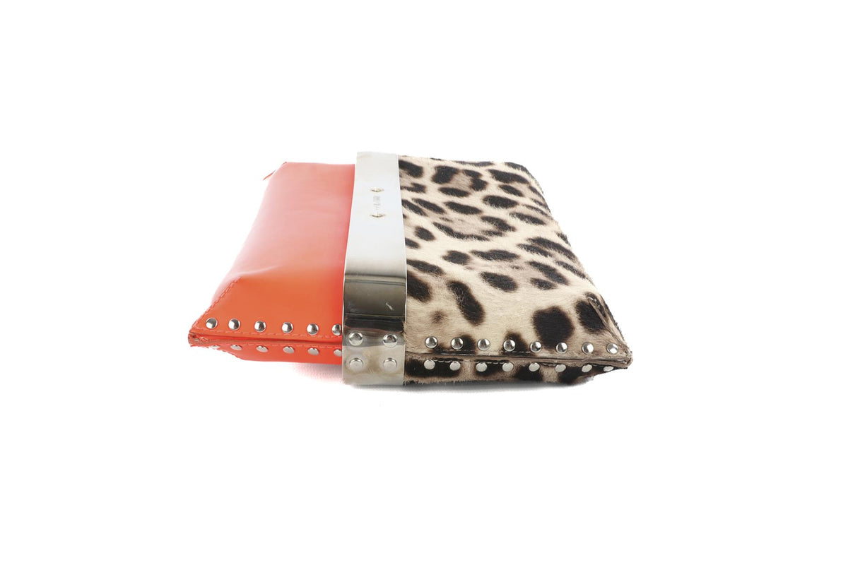 JIMMY CHOO MULTI DAPHNE LEATHER CLUTCH