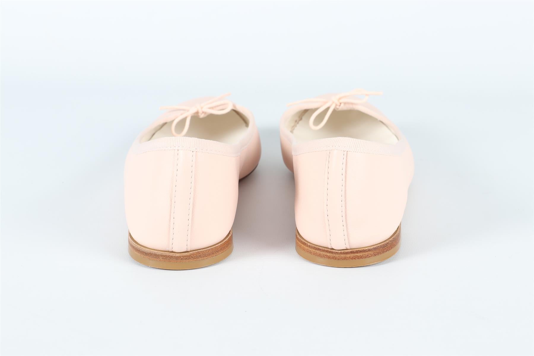 REPETTO PINK LEATHER BALLERINA FLATS EU 39 UK 6 US 9